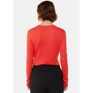 Whistles Red Annie Sparkle Crew Neck